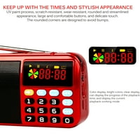 Tureclos prijenosni radio player crni i crveni kolor audio igrač FM digitalni igrač 4000mAh USB punjivi
