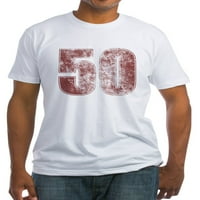 Cafepress - 50. rođendan crvena grunge ugrađena majica - ugrađena majica, vintage fit mekani pamučni tee