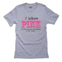 Nosite ružičasti rak dojke za borce za preživjele zauzete muške sive majice