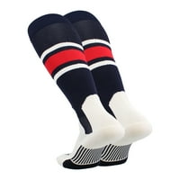 Baseball Stirrup čarape uzorak E - mornarička bijela škraska, x-velika