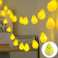 Uskršnji ukrasiASTER žuta pileća lampica LED toplo svjetlo niz pileći svjetiljki String baterija Uskrs