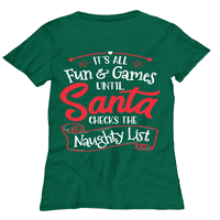 Muška majica božićne žene - Santa provjerava Naughty list Smiješna xmas košulja poklon