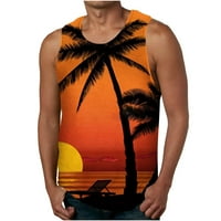 XYSAQA Retro Beach Stil sa palminim stablima Torba za muškarce, šareno cool dizajn majica bez rukava