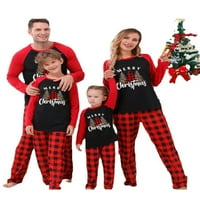 Gwiyeopda božićne pidžame za obiteljsko božićno stablo Plaid Xmas PJs Spavaće odjeća noćna odjeća