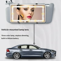 LED svjetla VISOR Autosko zrcalno uklanjanje zrcala punjivo ogledalo ispraznosti sa modovima i LED-u zatamnjenim kopčom za stražnji pogled na stražnji pogled od sunca vizina zrcala sa ekranom četkica