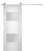 Moderna radna vrata neprozirnog staklenih lita za bijelu svilenu od nehrđajućeg čelika 8ft šine za željeznički