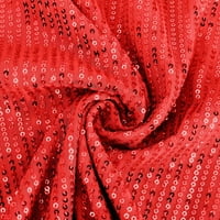 Hinvhai Plus Veličina haljina, ženska posadna sekfina s dugim rukavima, puna mini haljina za zabavu Formalno haljina Crvena haljina crvena 8
