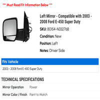 Lijevo ogledalo - kompatibilno sa - Ford E-Super Duty 2007