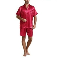 Muški pidžami odgovaraju kućicu satenske svilene odjeće za spavanje