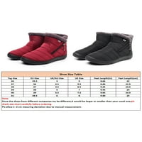 Daeful Women Slip Okrugli nožni zimi tople cipele hodanje udobne čizme na otvorenom prozračna gležnjače