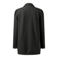 Blazers za žene modni labavi kaput sa prugastim džepovima rever za ležerne haljine