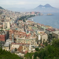 Visok kut pogled na grad, Napulj, Kampanija, Italija Poster Print