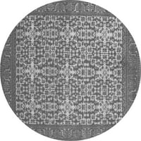 Ahgly Company Zatvorena okrugla Perzijska siva boemska prostirke, 6 'Round