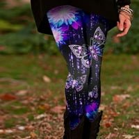 LisingTool joga hlače za žene Ženske ležerne udobnosti tiskane visoke struk gamaše yoga hlače duge žene ženske joge hlače duge