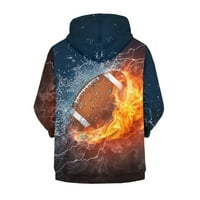Renewold Cool Fire ragbi grafički zip up hoodie za teen dječake aktivne dukseve kaput rekreativne jakne