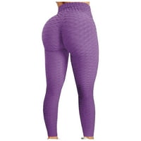 SHPWFBE joga hlače gamaše za žene visoke vježbe struike za dizanje pantalona za dizanje fitness balona trčanje joga ženskih hip joga hlače za vježbanje ružnica Purple XXL