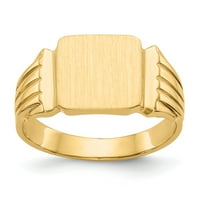 14k žuto zlatni prsten za bend za muškarce, veličine 8