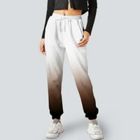 Ženske ležerne hlače džepove pantalone za pantalone tiskane Comfy vežbanje visokog struka Ležerne prilike
