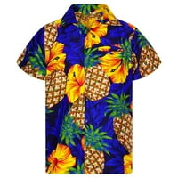 Majica za gumbu Ženska Havajska košulja za žene Funky Casual gumb dolje Vrlo glasno kratkih rukavica
