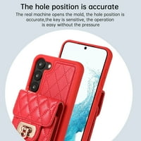 za Samsung Galaxy S21 + novčanik s držačem kartice, PU kožom otporna na križnu torbu sa metalnim remen