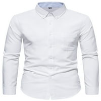 Bomotoo muns casual tunika majica rever izrez obična bluza jesen osnovni čvrsti boju bijeli 2xl
