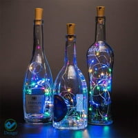 Deago LED vino svjetla sa plutom, boca LED svjetlo 2,5ft bakrena žica zvjezdana svjetlost za božićnu