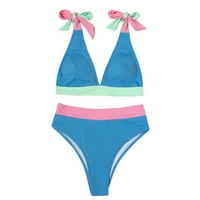 Ženska boja Print Bikinis Kupaći kupaći kostim Bikini Set dva plaža Split Stil Style Beach Resort Bikini
