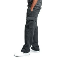 Simplmasygeni Clearence Muške hlače Hlače Hlače Muški vučni elastični struk Solid u boji džep labav