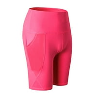 Mrežni biciklističke kratke hlače Žene sa džepovima High Squik Brzo suhe mršave kratke hlače za elastičnu