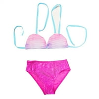 3-9T Little Girls Bikini Beach Sportski kupaći kostimi za djevojčice Halter CALCER-UP sirene kupaći