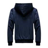 pxiakgy zimski kaputi za muškarce Muške dukseve zimske tople villus patentni patentni džemper jakna