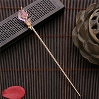 Informativan prozirni Fau Crystal Hair Stick Vintage kineski stil kose štapića za kosu White Legura