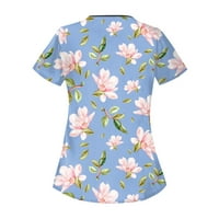 Hanas Ljetne ženske modne majice, majice sa kratkim rukavima, kratki rukav dijagonalna radna odjeća