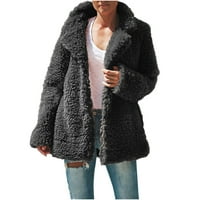 Ženska odjeća Jesen moda Fuzzy Fleece Sherpa Jakne bez rukava bez rukava Otvoreno prednja rever Solid