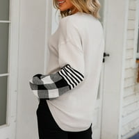 Vivianyo HD džemperi za žensko čišćenje plus veličina Ženski modni džemper kaput vrhunsko labav dugi rukav za spajanje kaputa