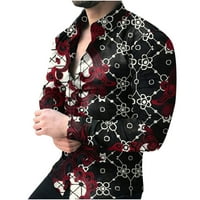 Bluza za muškarce Business Casual Hip Hop Majica Proljeće Jesen Print Cardigan Bluza s dugim rukavima