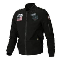 Advoicd jakne za muškarce Rain Radna jakna džep kaput muški patentni ovratnik postolja jakna casual