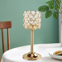 Zlatni kristalni držač svijeća za svijeće za vjenčanje božićne blagovaonice za blagovaonicu kafe stolni
