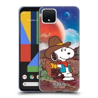 Dizajni za glavu zvanično licencirani kikiriki Snoopy Space Cowboy Maglina Ranger Mekani gel Kućište kompatibilan s Google Pixel 4