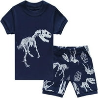 Babilike Dinosaur itd. Dječački kratke hlače Padžama pamučna noćna odjeća za dijete Dječje odjeće za spavanje rukava za spavanje PJS setovi