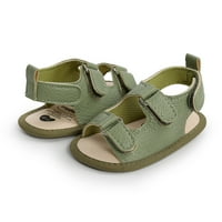 Vučene djevojke za djevojke Neklizajuće ravne gumene dječake Mekane preparkere Sole Girls Walk Baby Cipele Sandals Shoes, Green