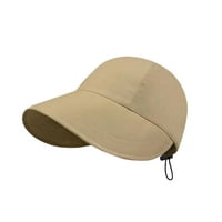 Huanledash Žene Ljetni šešir široki rub čvrsta boja za zaštitu od strane za zaštitu od sunca za sunčanje Sunlight Vanjski putni ljetni sunčani šešir