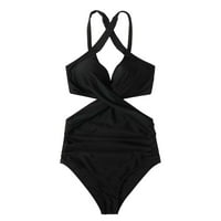 Žene omotavaju jednodijelno kupaći kostim kupaći kostim kupaći kostimi visokog struka Monokini kupaći kostimi jedan crni l