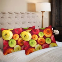 Voćni zeleni i crveni jastučni jastučni jastučni jastučni jastuk za zaštitu jastuk, skup od 2