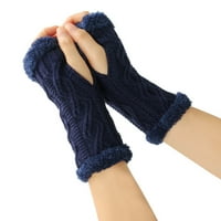 Rukavice za čišćenje Levmjia Ženske zimske ručne ruke toplije čvrste pletene kratke rukavice bez prstiju