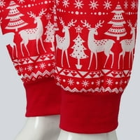 Tawop podudaranje porodice božićne pidžame Božićne žene mama tiskane top + hlače xmas Porodični podudaranje pidžama set crveni xxl