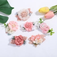 Cvjetni klip cvjetni klip za kosu ružičaste kose kopče ružičasti klip za kosu cvijeće cvijeće Barrettes