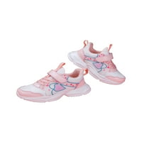 SOLiumiy Girl Tenisice Sportske atletske cipele Platforma Vožnja cipelama trenerke Škole protiv klizanja Mreža ružičasta 11.5c