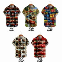Dječaci casual gumb niz havajske košulje Redovna fit ljetna bluza za teen i odrasla osoba