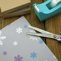 Zimske snježne pahulje Plavo ljubičasta siva premium roll poklon za omotavanje papira